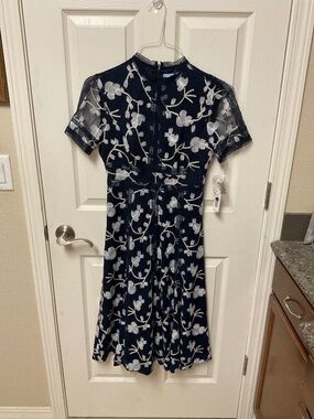 NWT Beautiful Antonio Melani tea length dress. Size 0.  Special occasion.